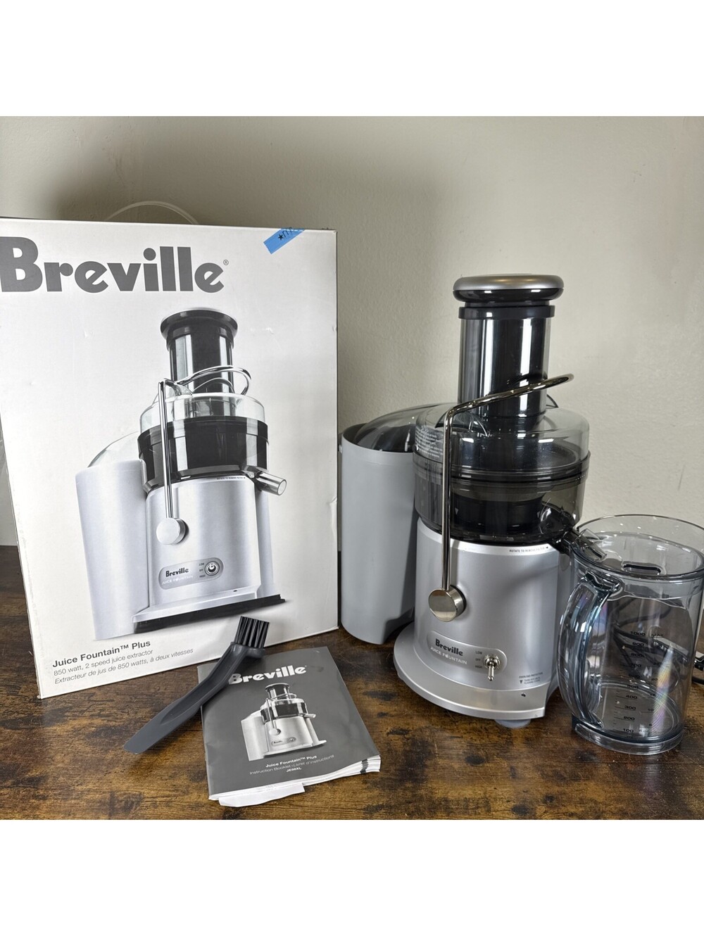 Breville Juice Fountain Plus 850W 2‑Speed Juice Extractor JE98XL — Open Box NEW